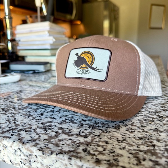 CZ-USA Brown and White Trucker Hat - Picture 1 of 3